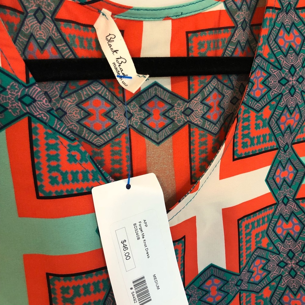 NWT Turquoise and Orange Print Dress - Picture 5 of 6